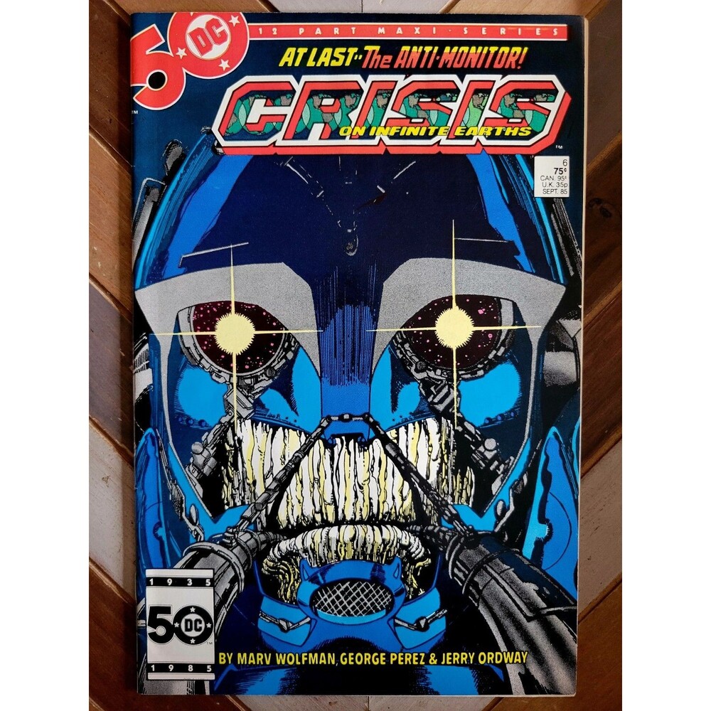 Crisis On Infinite Earths #6 DC 1985 1st App & Cover Anti-Monitor Perez Art (FN)